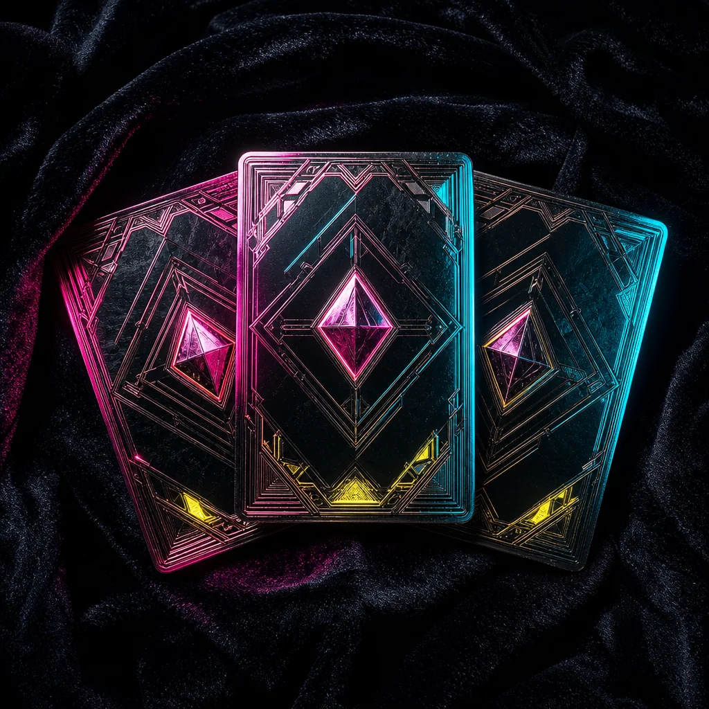 Metallic Parimatch VIP card glowing under magenta neon